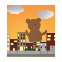 Monster Bear Wrapped Canvas Gallery Wrap Canvas
