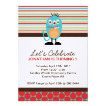Monster Birthday Party Invite