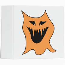 Monster. Black and Orange. 3 Ring Binder