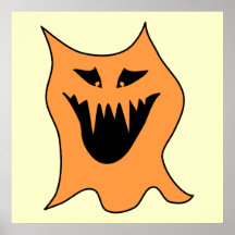 Monster. Black and Orange. Poster