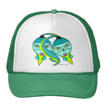 Monster Blue Mint Icecream Cone Green Hat hats