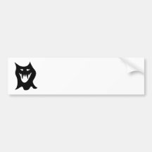 Monster Cartoon, Black. Bumper Stickers