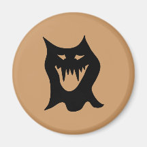 Monster Cartoon, Black. Magnet