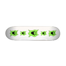 Monster Cartoon. Green and Black. Custom Skateboard