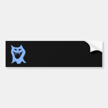 Monster Cartoon in Blue. Bumper Stickers