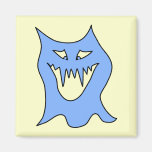 Monster Cartoon in Blue. Refrigerator Magnet