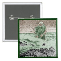 Monster Coming Out of the Water Pin