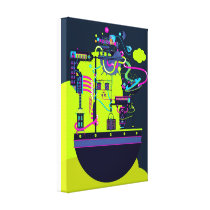 Monster Factory Stretched Canvas Print