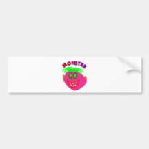 Monster Kids Gifts "Adorable Pink Monster Art" Bumper Stickers