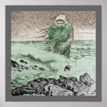 Monster Nokken Walking Out of the Water Print