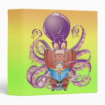 monster octopus notebook vinyl binders