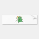 Monster Runs With Bag Bumper Stickers