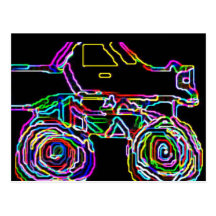 MONSTER TRUCK 4X4 POST CARDS