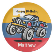 Monster Truck 5th Birthday plates