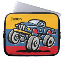 Monster Truck 6th Birthday Laptop Sleeve
