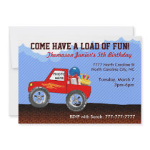 Monster Truck Birthday Invitations