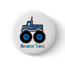 Monster Truck Pinback Buttons