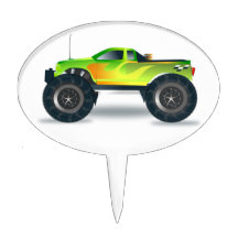 monster truck cake topper