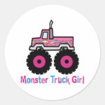 Monster Truck Round Sticker