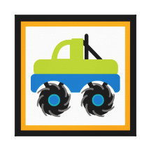 Monster Truck Wrapped Canvas Wall Decor for Kids Canvas Prints