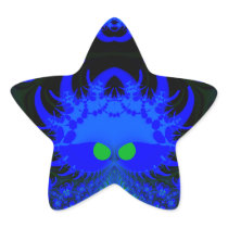 Monsters In The Dark Fractal Star Stickers