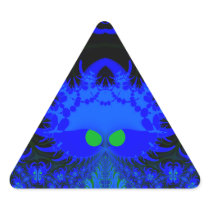 Monsters In The Dark Fractal Triangle Stickers