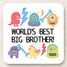Monsters World's Best Big Brother Drink Coasters