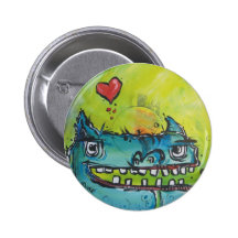 Monstre dans l'amour 2 pin's avec agrafe