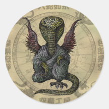 monstre de cobra adhésif rond