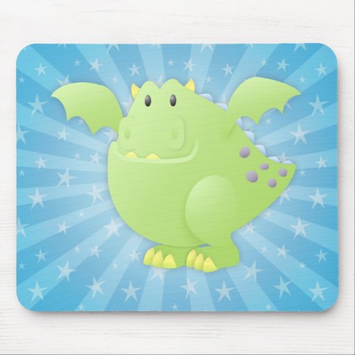 Monstre de dragon vert tapis de souris