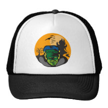 Monstre de Frankenstein avec le château Casquette