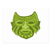 Monstre masque masque carte postale