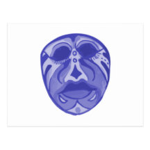 Monstre masque masque carte postale