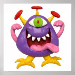 Monstre pourpre maladroit posters