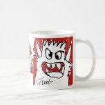 Monstre rouge de bande dessinée tasse