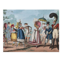 Monstrosities of 1818 Painting Postcard