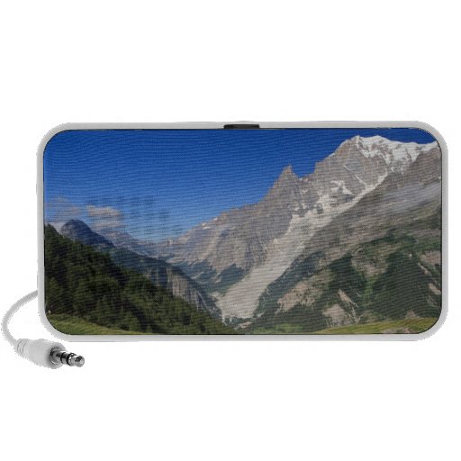 mont Blanc from Ferret valley, Italy Portable Speakers