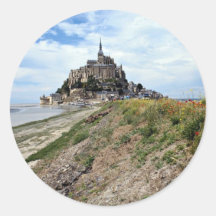 Mont-Saint-Michel, Normandy, France Round Stickers