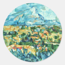 Mont Sainte-Victoire By Paul Cézanne (Best Quality Round Sticker