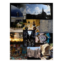 Montage de voyage carte postale