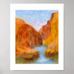 Montagnes et points d'eau, affiche