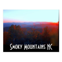 montagnes fumeuses carte postale