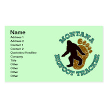 Montana Bigfoot Tracker Business Cards