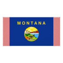 Montana Flag Picture Card