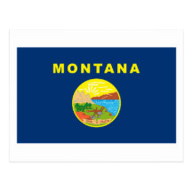 Montana Flag Postcard