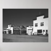 Montana Gas Stations, 1942 Print