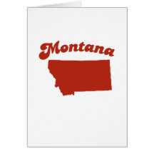 MONTANA Red State Greeting Card