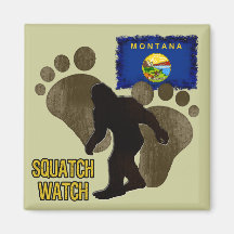 Montana Squatch Watch Refrigerator Magnets