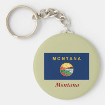 Montana State Flag Keychain