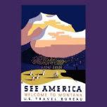 Montana Travel Vintage Poster posters